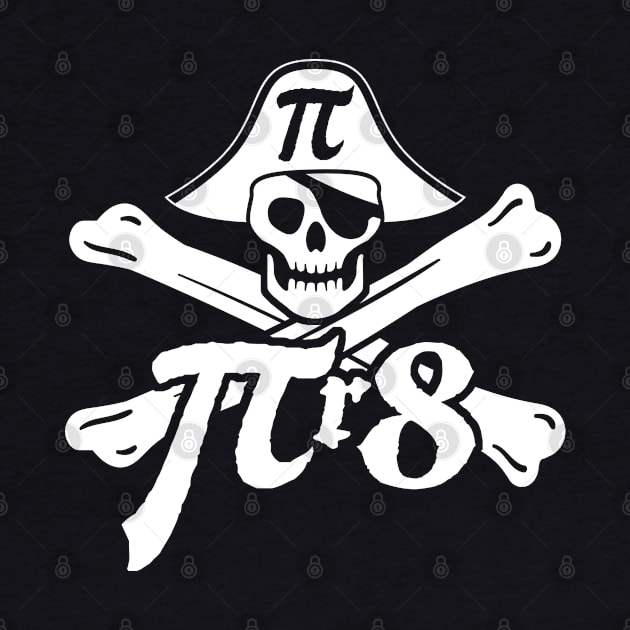 Pir8 Pirate Pi 3.14 Pi Day Math Geek Gift Skull Crossbones by andzoo